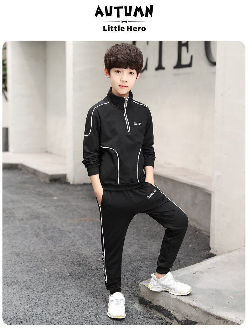 Boys Spring Clothes Suit Spring And Autumn Sports Western Style