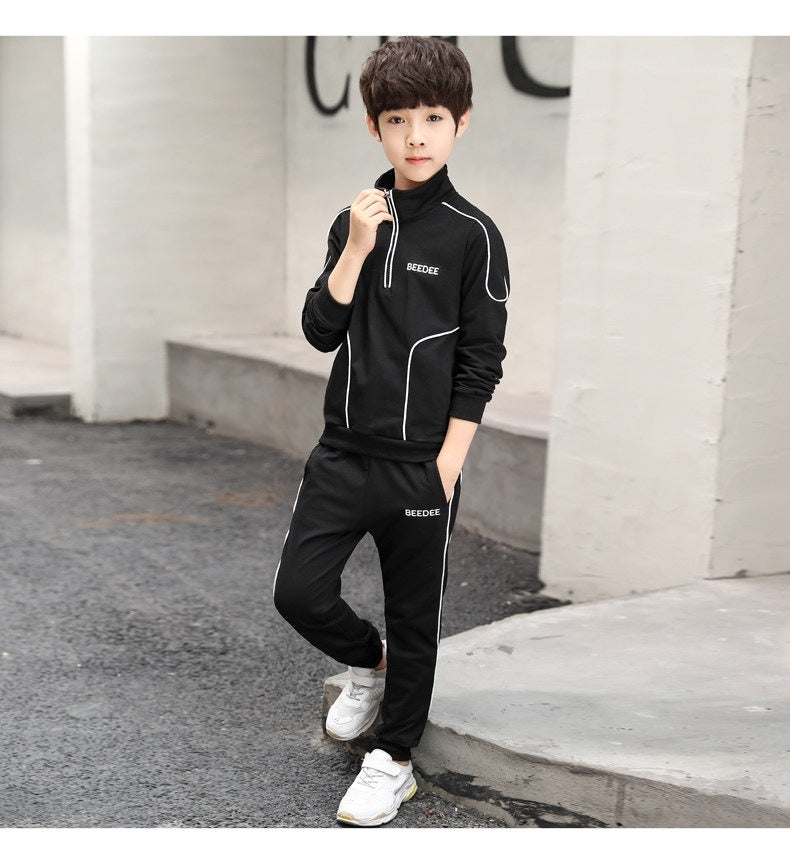 Boys Spring Clothes Suit Spring And Autumn Sports Western Style