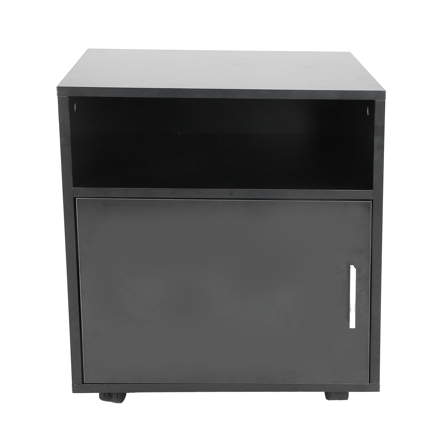 Files Cabinet with Casters MDF Wooden Mobile Printer Stand Table for Study Room Office