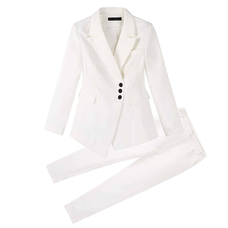 Women white Slim Pant Suits