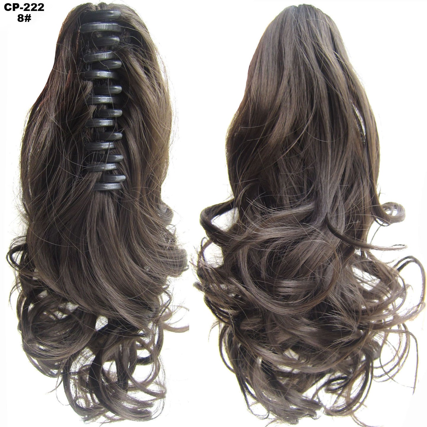 Long Wave Ponytail Wrap Around Ponytail Clip In Hair Headwear Gray Hairpiece Natural Extensions