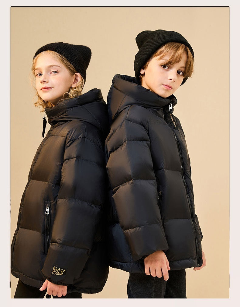 Trendy Best-selling Black Gold Children's Down Jacket