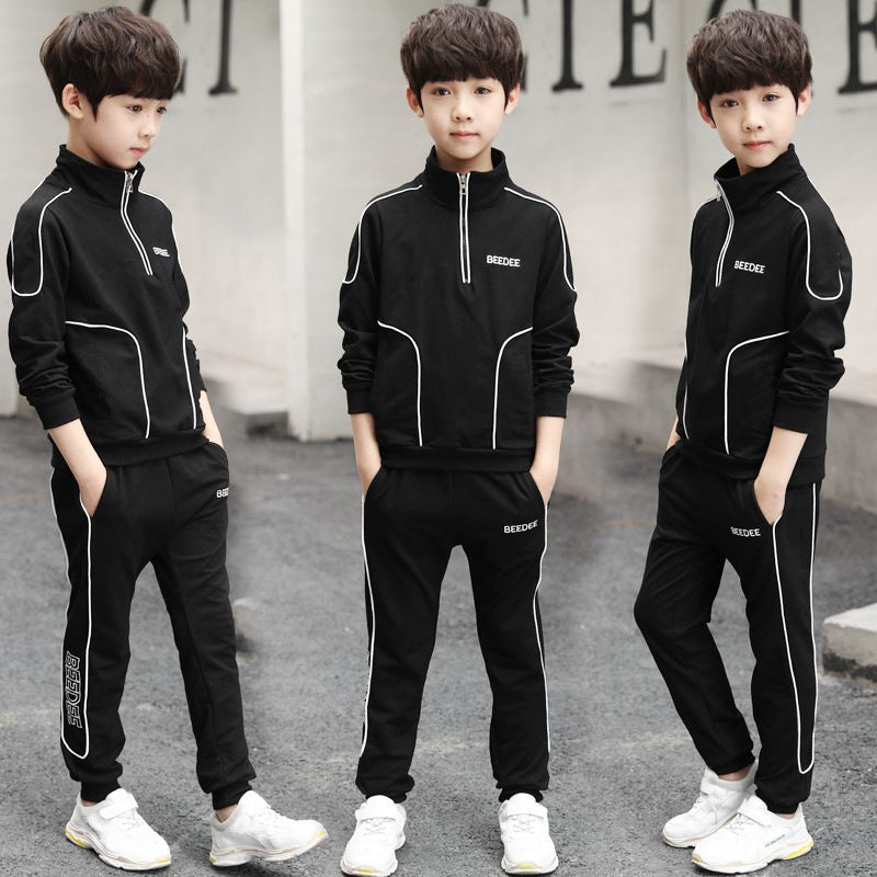 Boys Spring Clothes Suit Spring And Autumn Sports Western Style