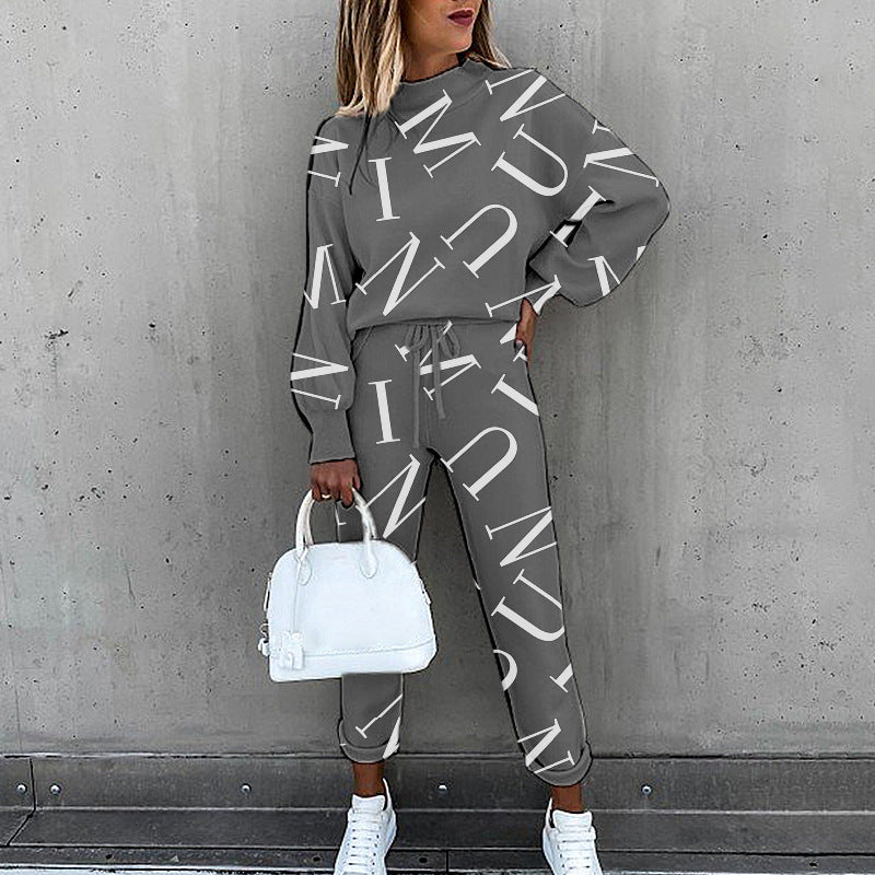 Trouser Suits Sportwear Outfit Pant Sweatshirt Tracksuit Two Piece Set Women Female Sports Suit Hoodie Jogging