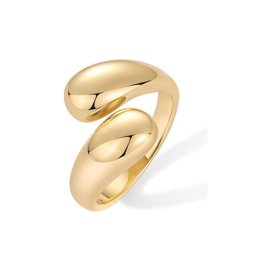 14K Gold Plated Thick Hollow Ring