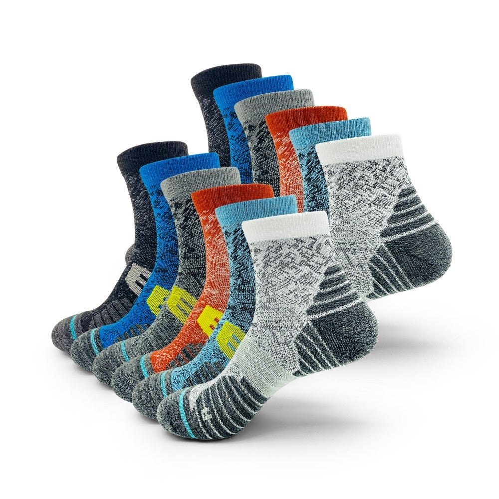 6 Pairs Of Mixed Hiking And Walking Socks, Cushioned Running Socks, High-performance Mountaineering Socks, Outdoor Recreation Socks And Cushioned Tube Socks