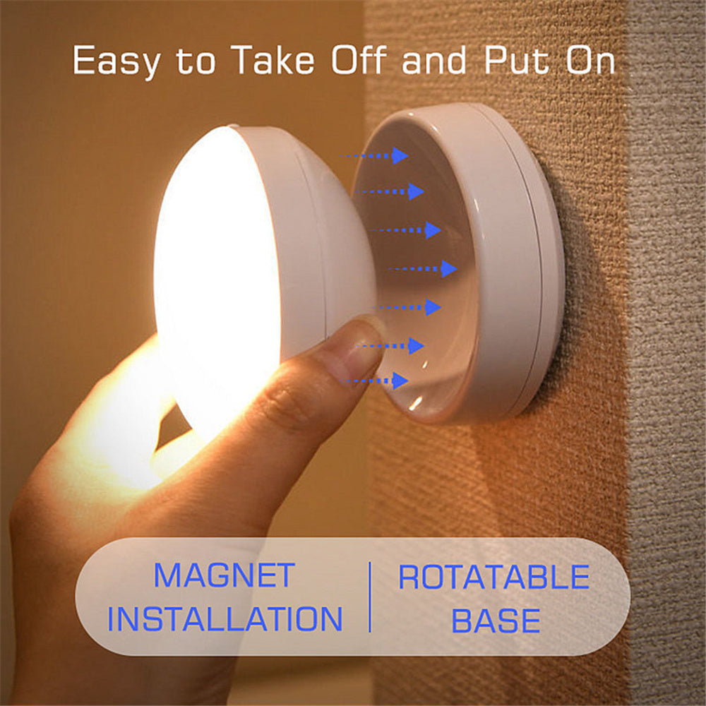 Motion Sensor LED Night Light USB Rechargeable Wall Lamp For Kitchen Cabinet Wardrobe Staircase Room Wireless LED Closet Light