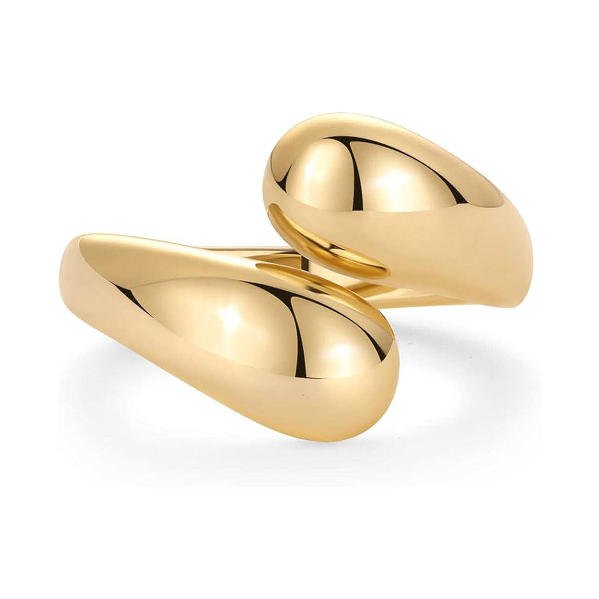 14K Gold Plated Thick Hollow Ring