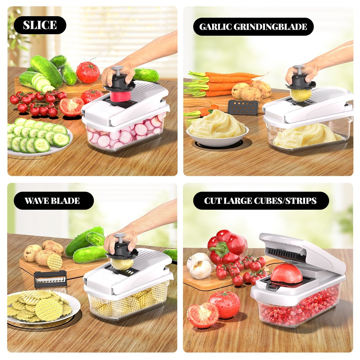 Household Multi-function Vegetable Chopper Kitchen 15-in-one