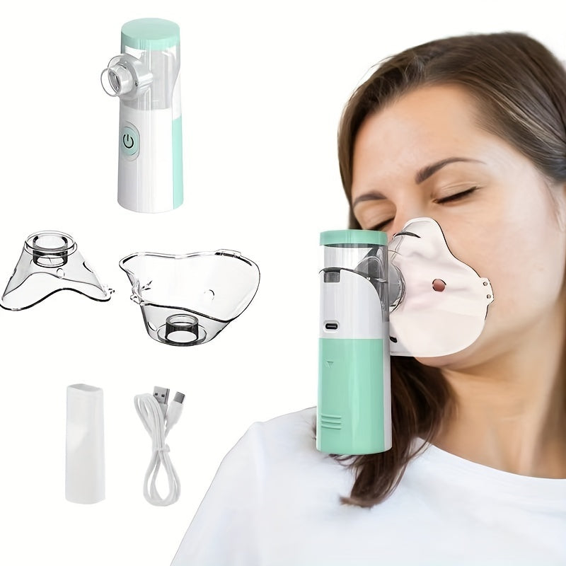 Portable Nebulizer Steam Inhaler, Handheld Mesh Nebulizers Cool Mist Steam Inhaler, Mini Nebulizer Machine For Home Office Travel Use Ultrasonic Portable Micro Mesh Handheld Nebulizer, For Household