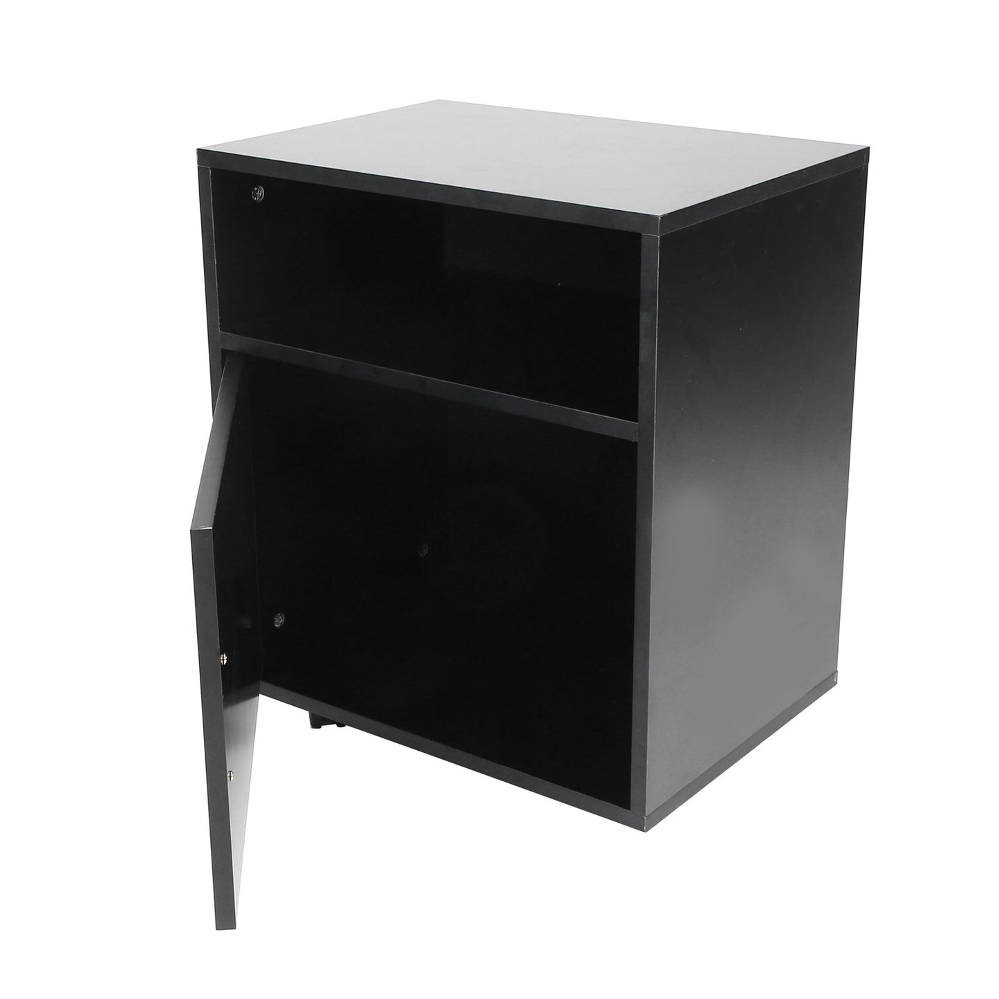 Files Cabinet with Casters MDF Wooden Mobile Printer Stand Table for Study Room Office