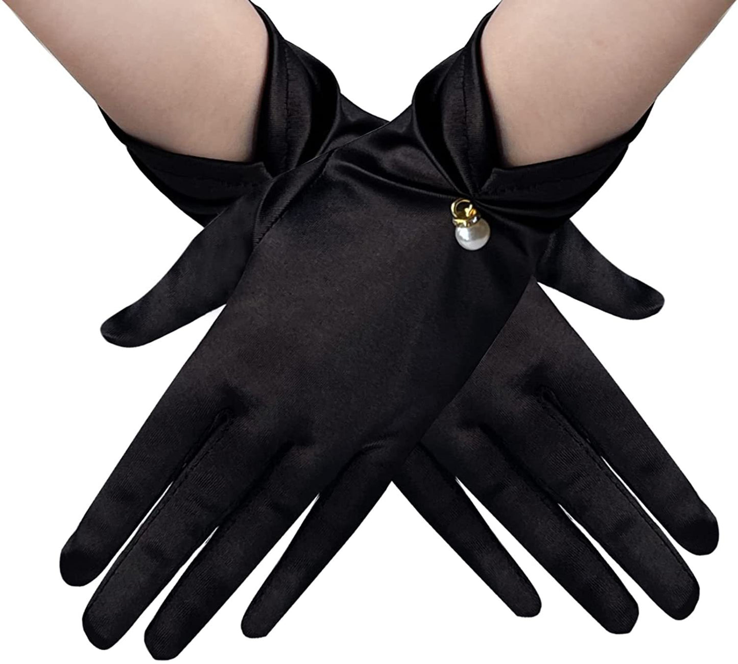 Women's Stylish Personalized Satin Short Gloves