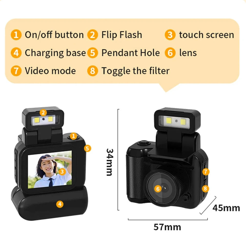 HD 1080P Mini Camera Portable Pocket Cam With LCD Screen Flash Light Digital Camera Video Recorder Student Mni Camcorder Y4000