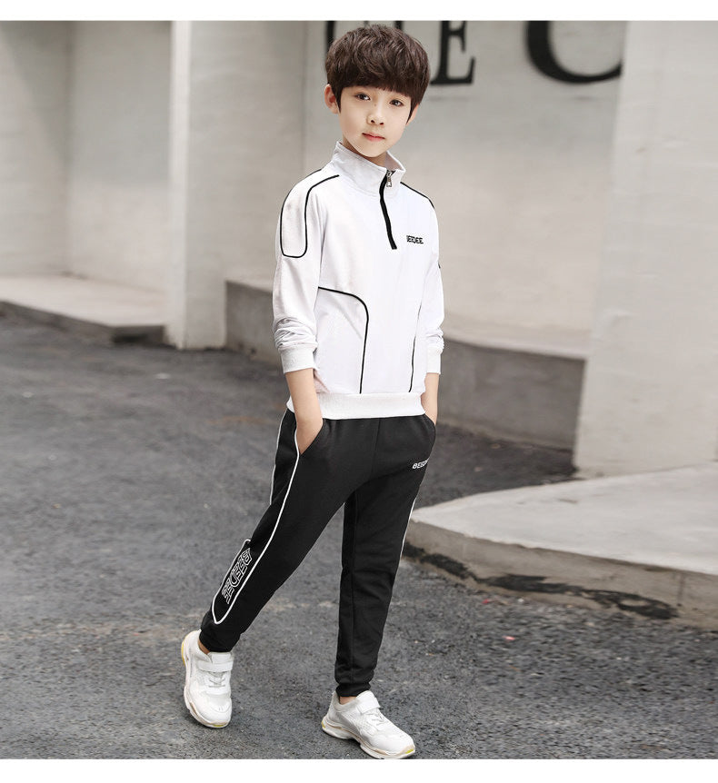 Boys Spring Clothes Suit Spring And Autumn Sports Western Style