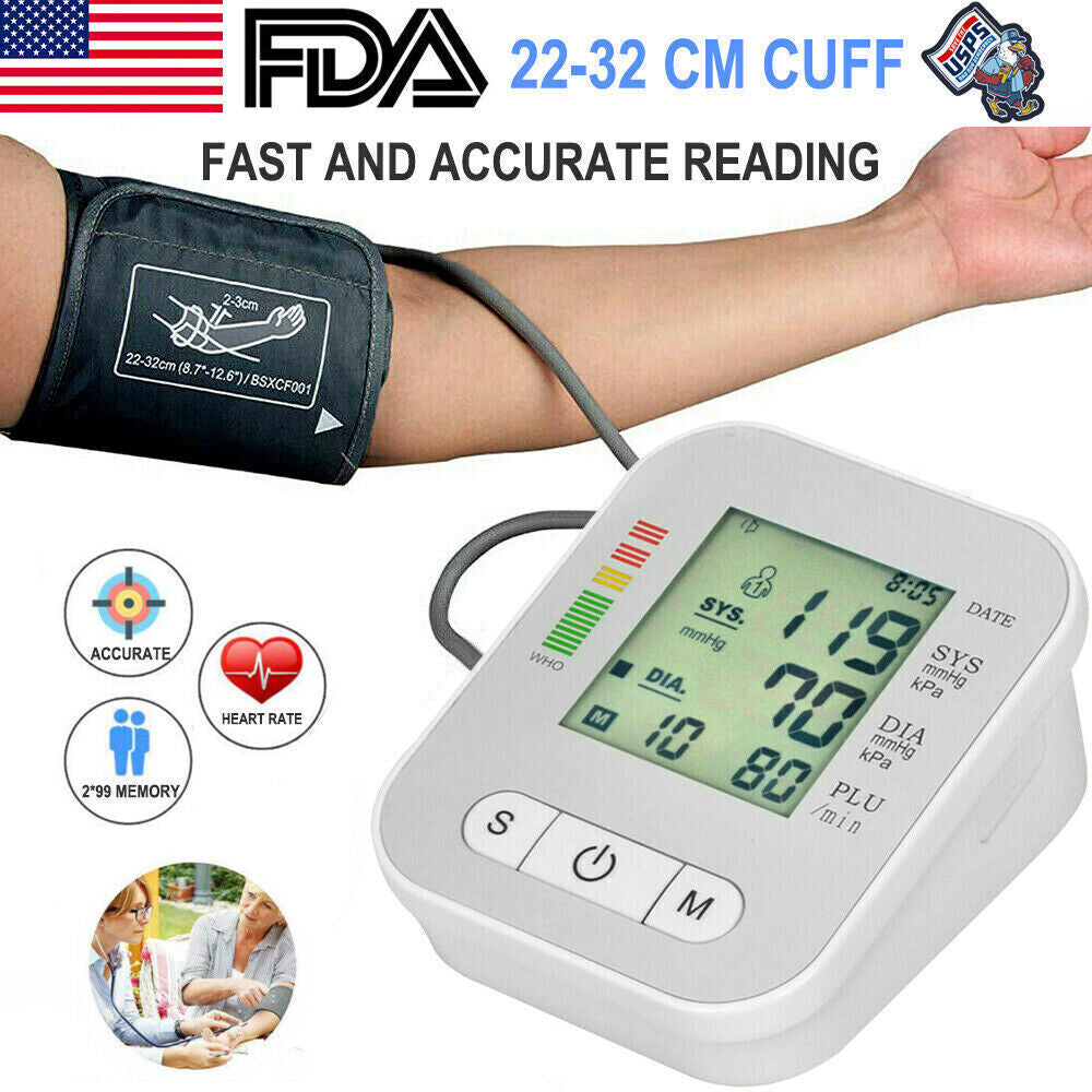 Arm Blood Pressure Monitor Digital BP Cuff Upper Arm Automatic Machine US