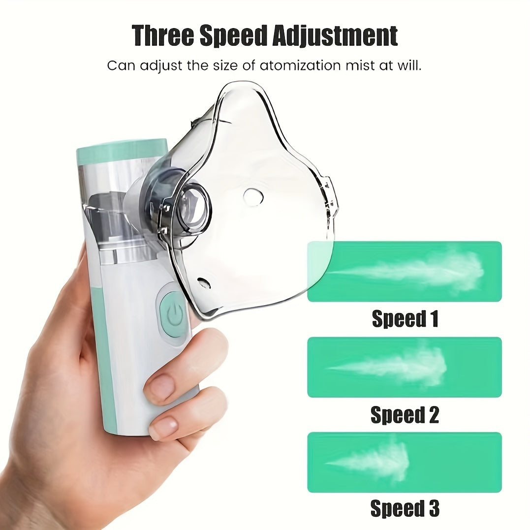 Portable Nebulizer Steam Inhaler, Handheld Mesh Nebulizers Cool Mist Steam Inhaler, Mini Nebulizer Machine For Home Office Travel Use Ultrasonic Portable Micro Mesh Handheld Nebulizer, For Household